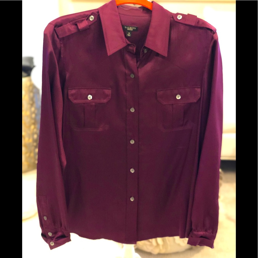 Silk blouse, size 12. EUC.